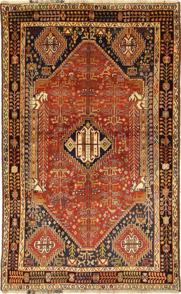 Tapete persa Ghashghai 241x151 241x151, Tapete persa Atado à mão