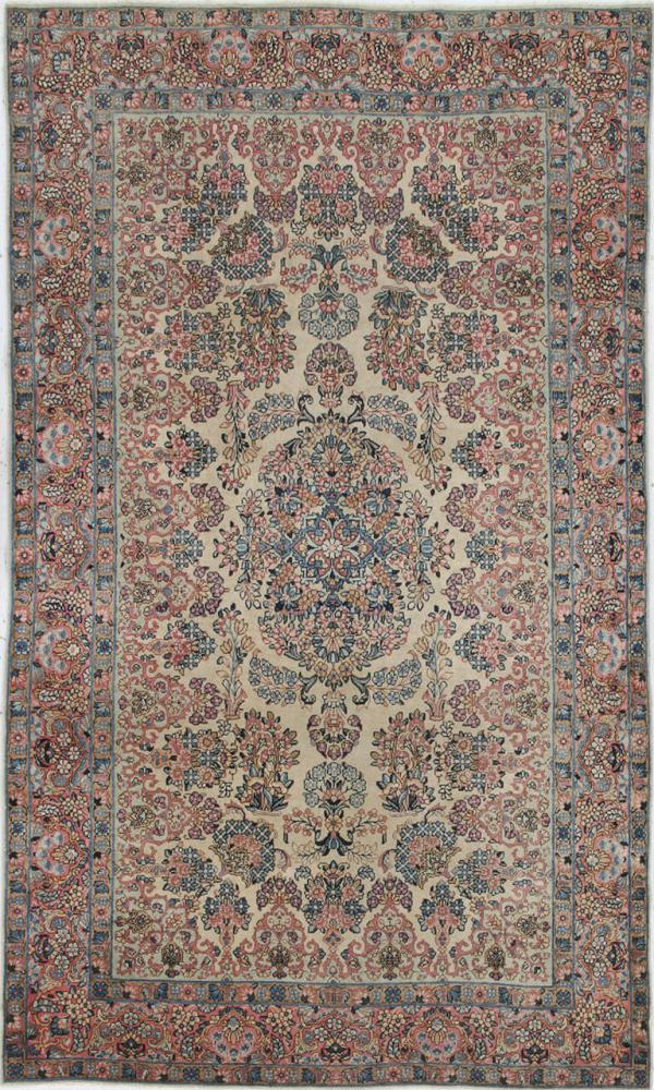 Persian Rug Kerman Antique 7'6"x4'6" 7'6"x4'6", Persian Rug Knotted by hand