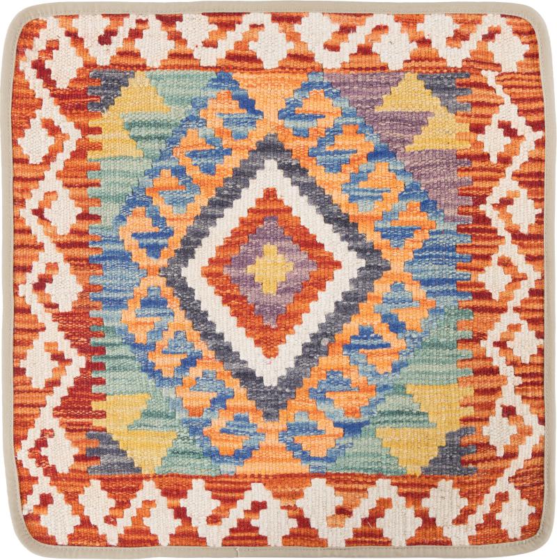 Afghan rug Kilim Afghan Cushion Cover 50x50 50x50, Persian Rug Knotted by hand