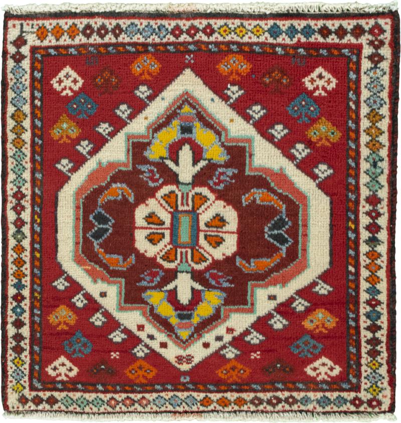 Alfombra persa Shiraz 60x61 60x61, Alfombra persa Anudado a mano