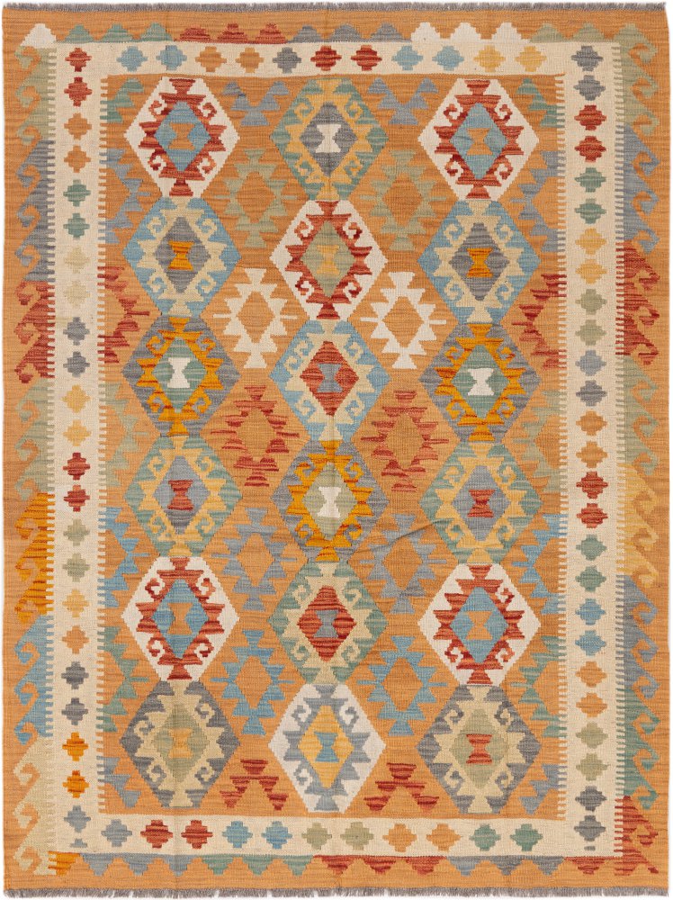 Afghansk tæppe Kelim Afghan 194x152 194x152, Persisk tæppe Håndvævet