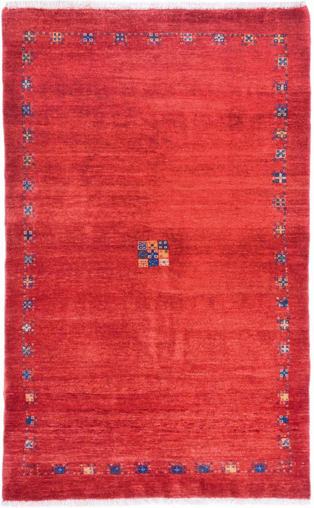 Persian Rug Persian Gabbeh Loribaft 5'0"x3'2" 5'0"x3'2", Persian Rug Knotted by hand