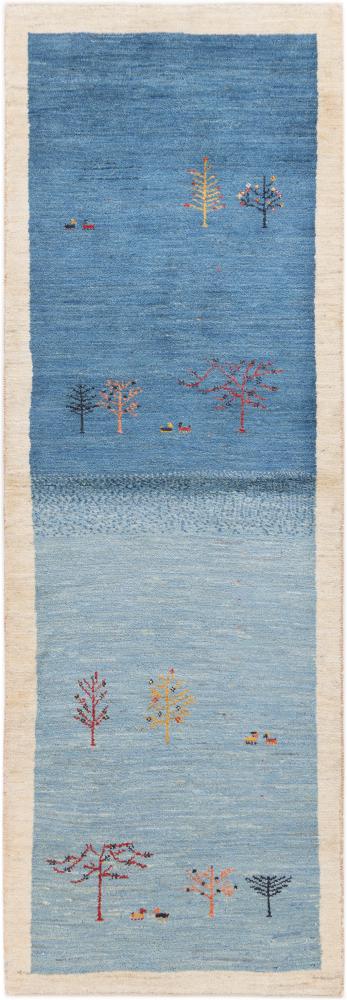 Persian Rug Persian Gabbeh Loribaft Z 7'10"x2'7" 7'10"x2'7", Persian Rug Knotted by hand