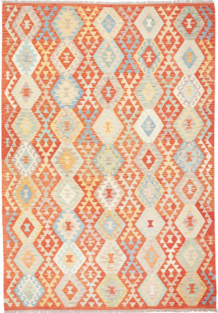 Tapis afghan Kilim  Afghan 296x206 296x206, Tapis persan Tissé à la main