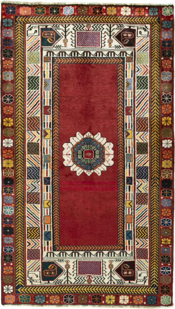 Persian Rug Shiraz 6'3"x3'7" 6'3"x3'7", Persian Rug Knotted by hand