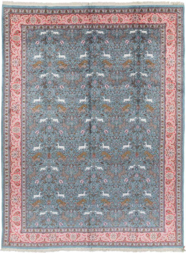 Tappeto indiano Cachemire di Seta Viskose 373x270 373x270, Tappeto persiano Annodato a mano