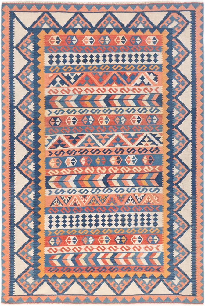Persian rug Kilim Fars 8'0"x5'8" 8'0"x5'8", Persian rug Handwoven