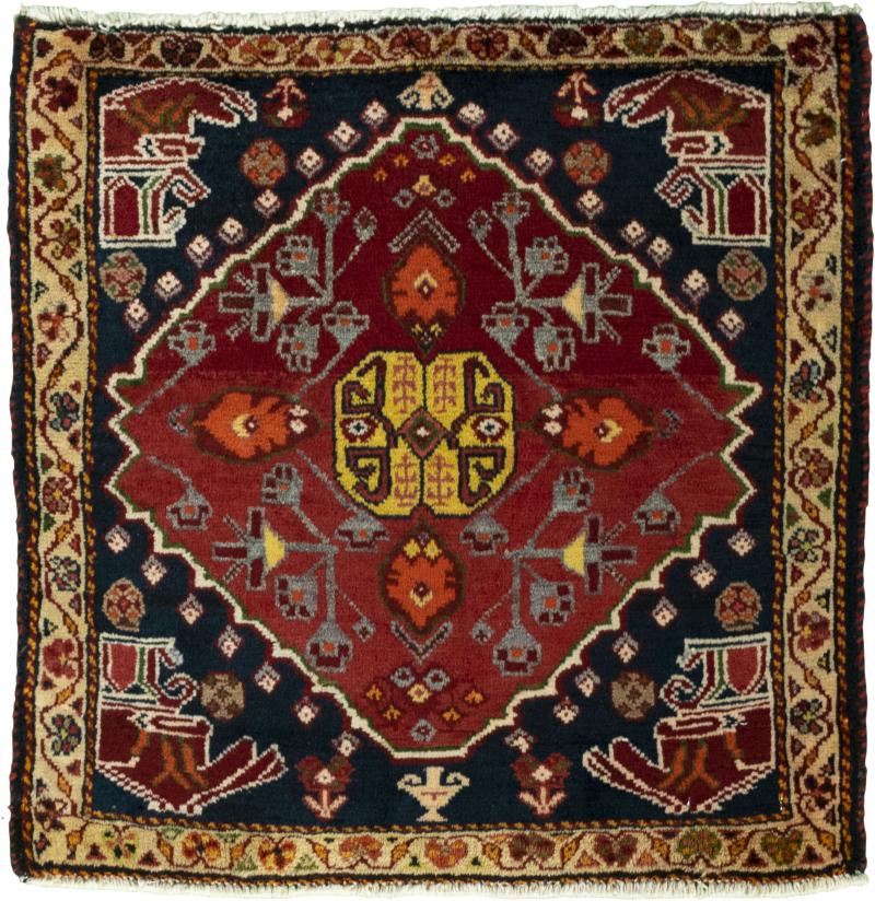 Persian Rug Shiraz 61x61 61x61, Persian Rug Knotted by hand