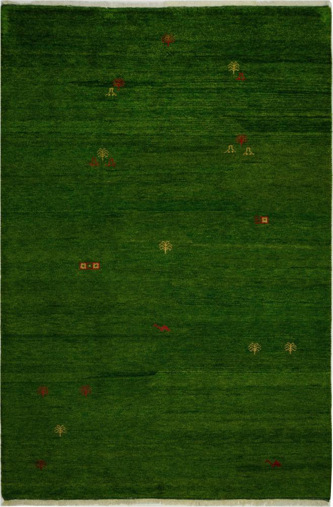 Indo rug Gabbeh 9'8"x6'7" 9'8"x6'7", Persian Rug Knotted by hand