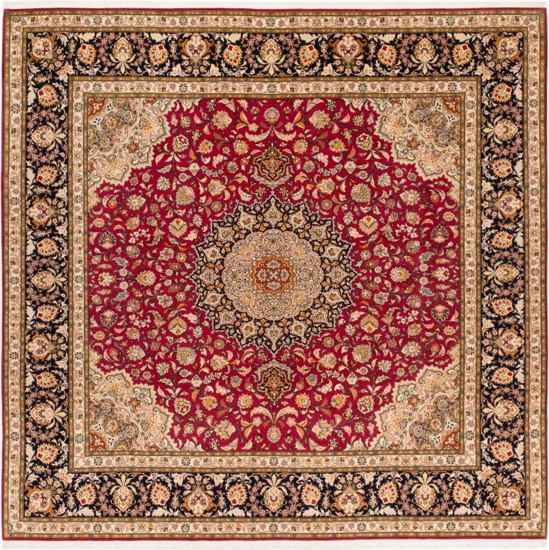 Tapis persan Tabriz 60Raj 297x299 297x299, Tapis persan Noué à la main