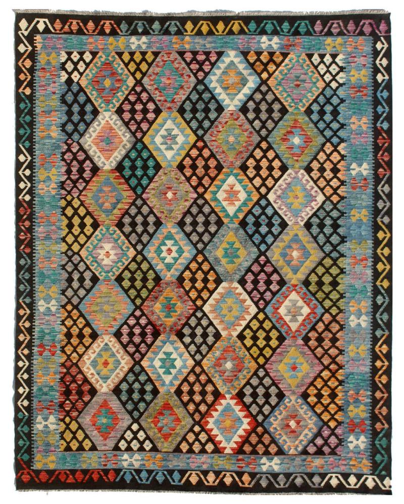 Afghan rug Kilim Afghan 9'7"x6'10" 9'7"x6'10", Persian Rug Woven by hand