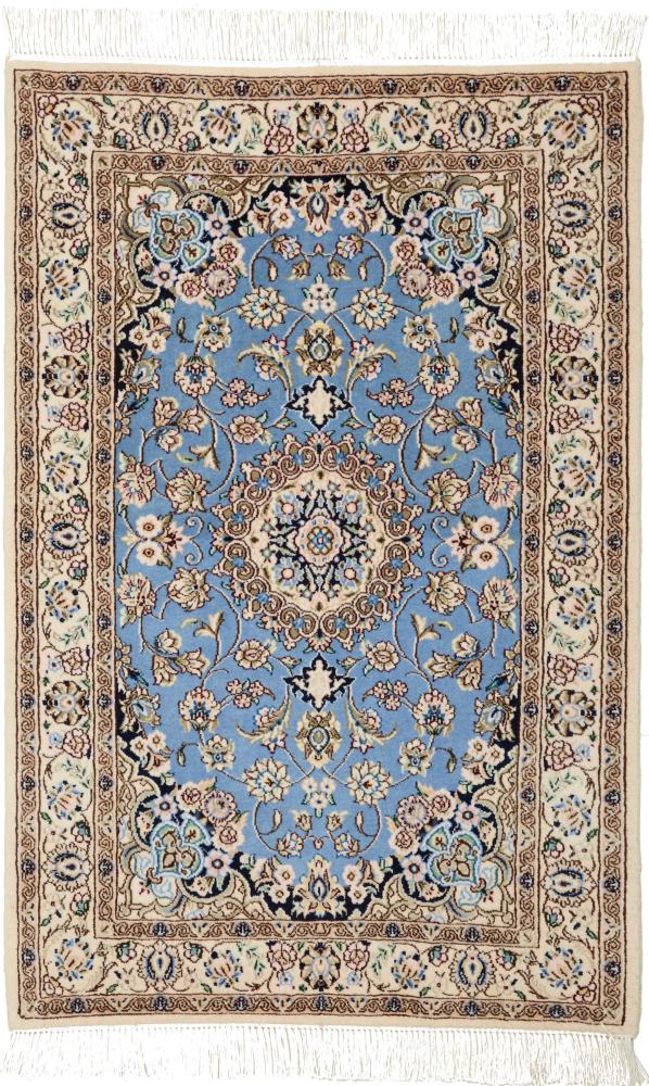 Persian Rug Nain 6La 3'2"x2'0" 3'2"x2'0", Persian Rug Knotted by hand