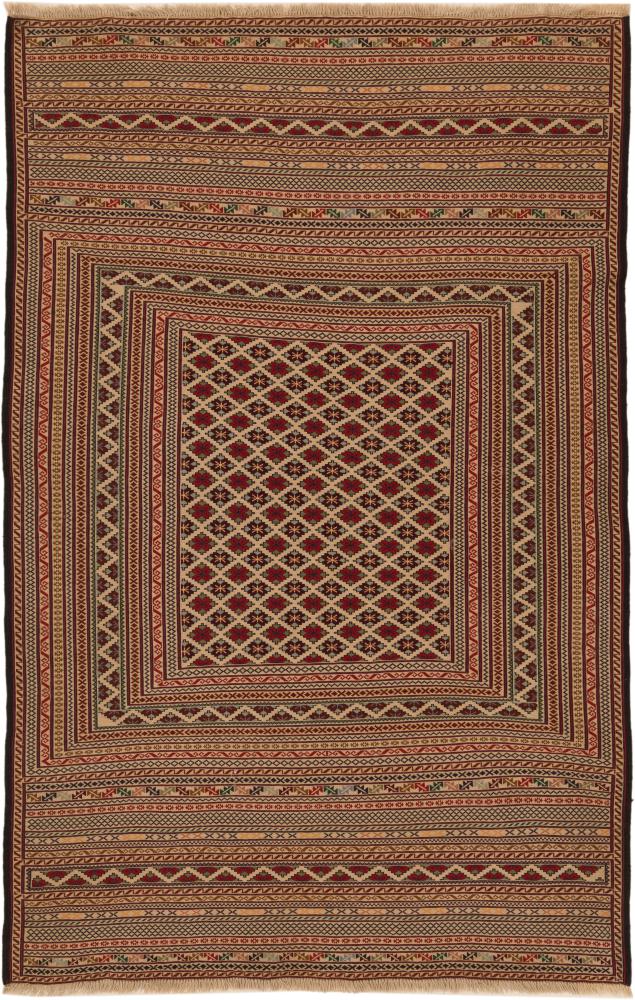 Afghan rug Kilim Sumak 199x128 199x128, Persian Rug Knotted by hand