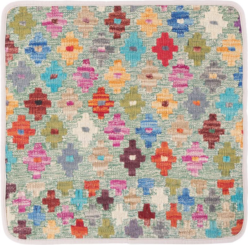 Afghan rug Kilim Afghan Cushion Cover 50x50 50x50, Persian Rug Knotted by hand