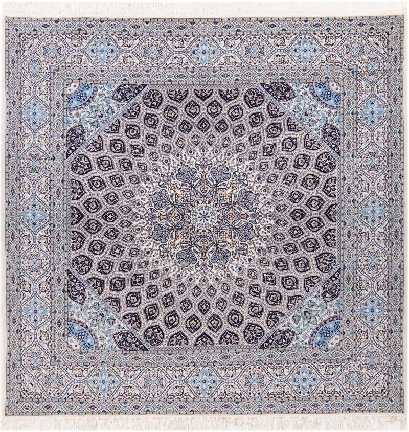 Persian rug Nain 6La 8'6"x8'5" 8'6"x8'5", Persian rug Hand-knotted