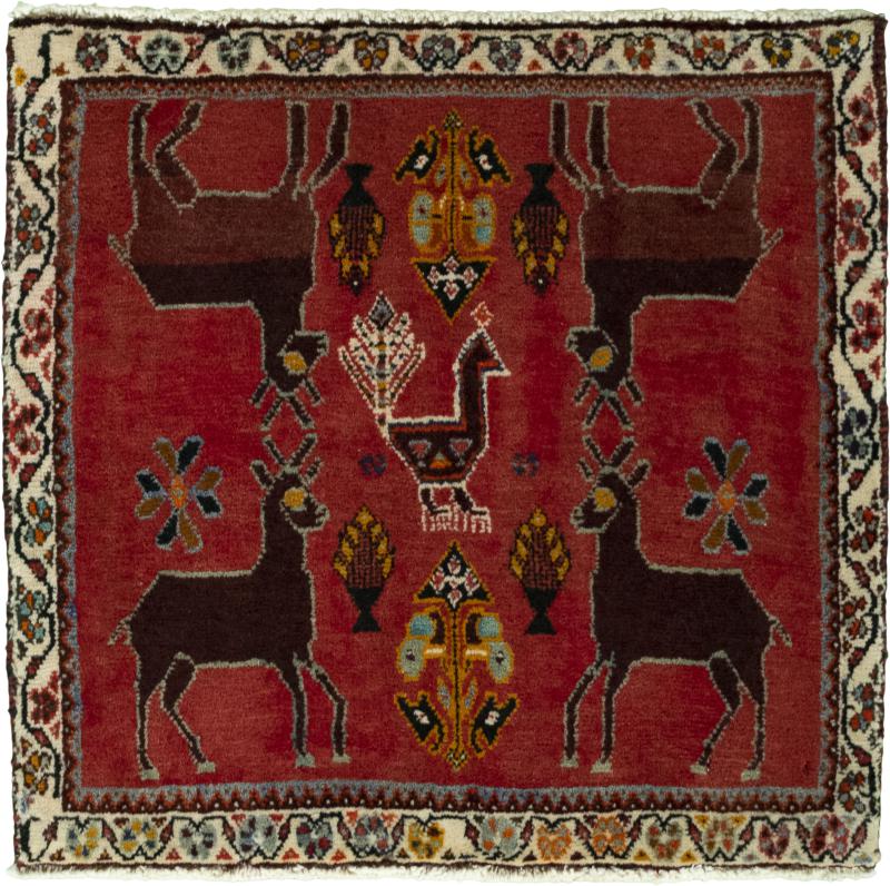 Persian Rug Shiraz 57x60 57x60, Persian Rug Knotted by hand