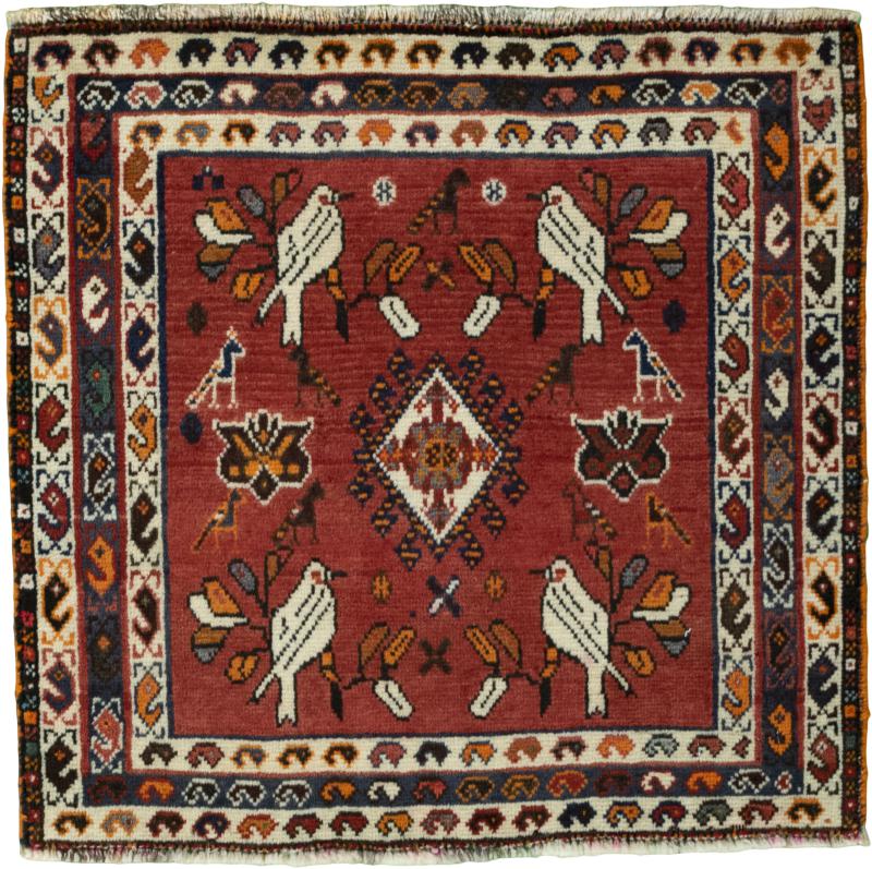 Perzisch tapijt Shiraz 62x65 62x65, Perzisch tapijt Handgeknoopte