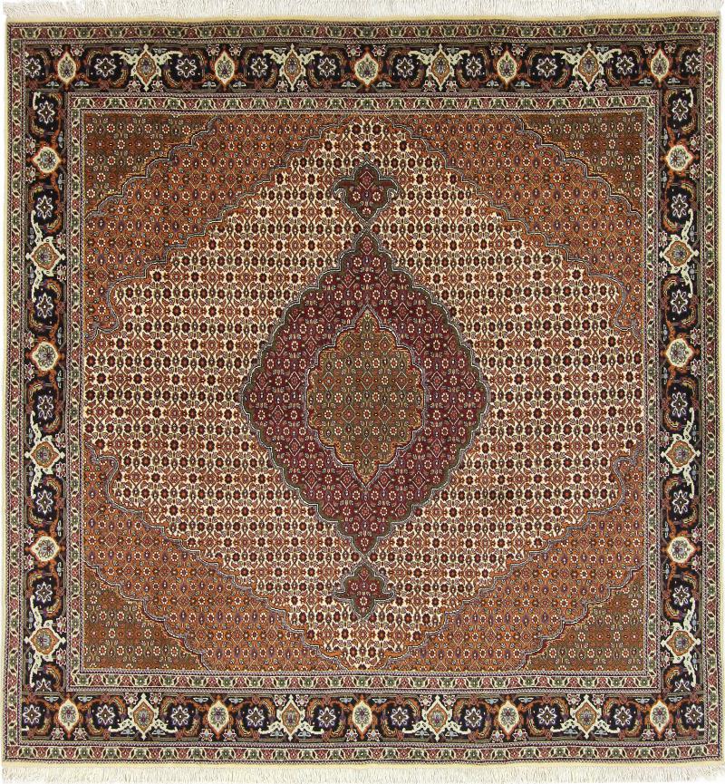 Tapete persa Tabriz Mahi 208x197 208x197, Tapete persa Atado à mão