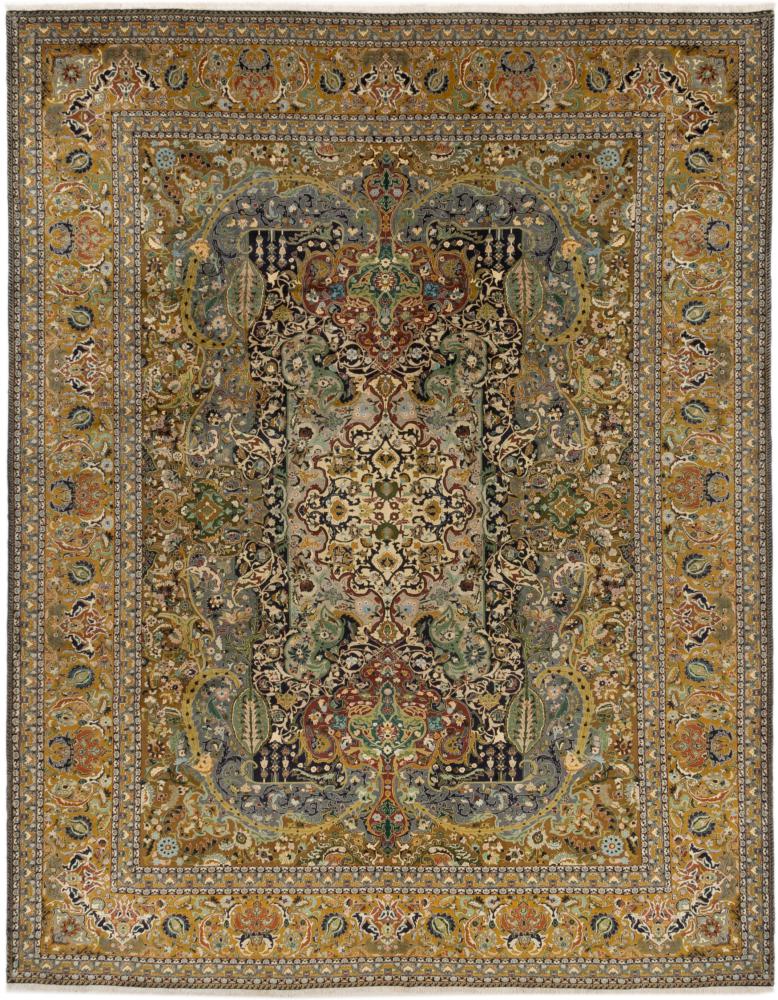 Tapete persa Tabriz Antigo 378x298 378x298, Tapete persa Atado à mão