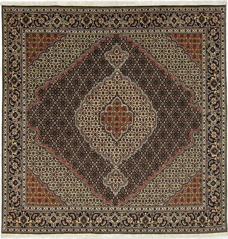 Tapete persa Tabriz Mahi 203x199 203x199, Tapete persa Atado à mão