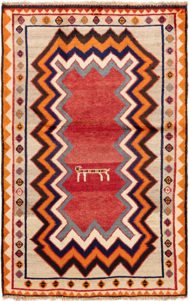 Tapis persan Persan Gabbeh Ghashghai 194x122 194x122, Tapis persan Noué à la main