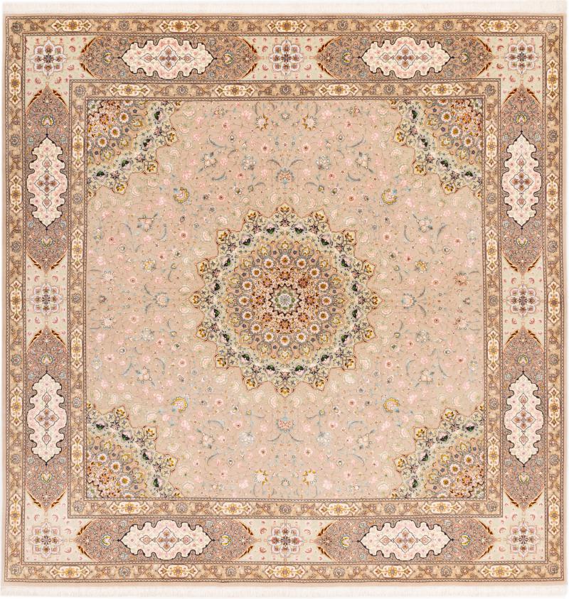 Tapis persan Tabriz 60Raj Soienkette 294x291 294x291, Tapis persan Noué à la main