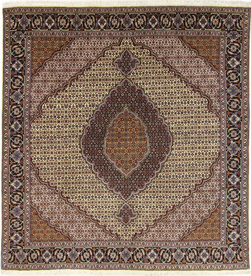 Tapete persa Tabriz Mahi 211x201 211x201, Tapete persa Atado à mão