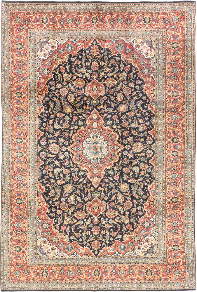 Persian Rug Keshan 11'1"x7'5" 11'1"x7'5", Persian Rug Knotted by hand