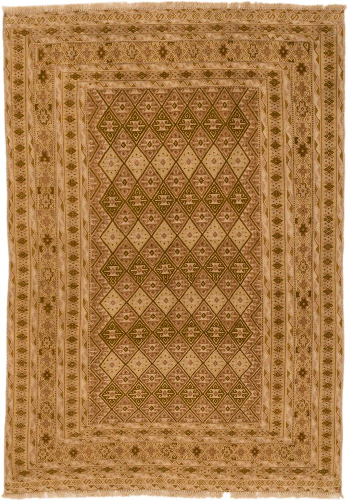 Afghan rug Kilim Sumak 201x139 201x139, Persian Rug Knotted by hand