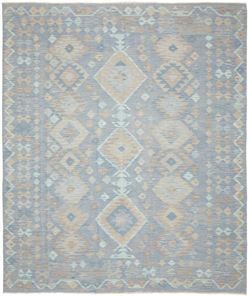 Afghan rug Kilim Afghan 9'5"x8'1" 9'5"x8'1", Persian Rug Woven by hand