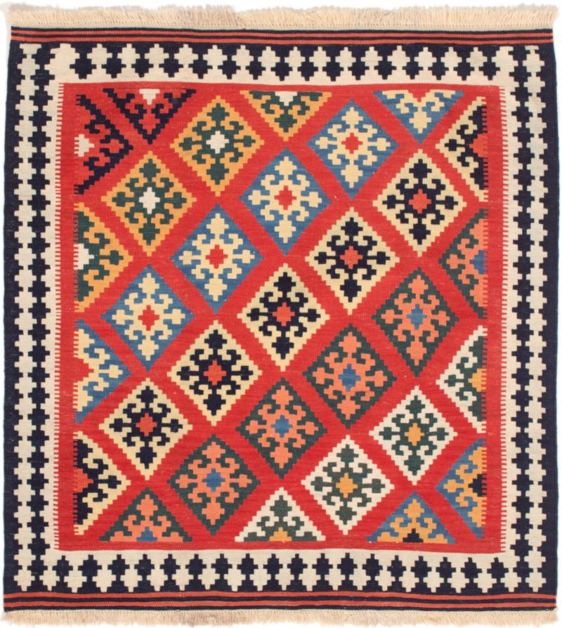 Tapete persa Kilim Fars 111x102 111x102, Tapete persa Tecido à mão