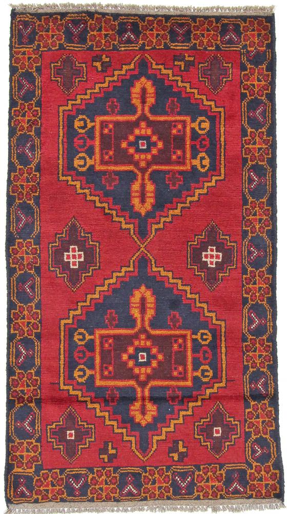 Tapis afghan Baloutche 136x79 136x79, Tapis persan Noué à la main