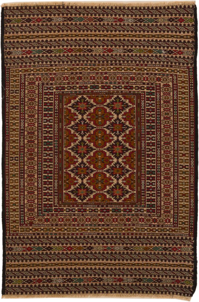 Afghan rug Kilim Sumak 133x89 133x89, Persian Rug Knotted by hand
