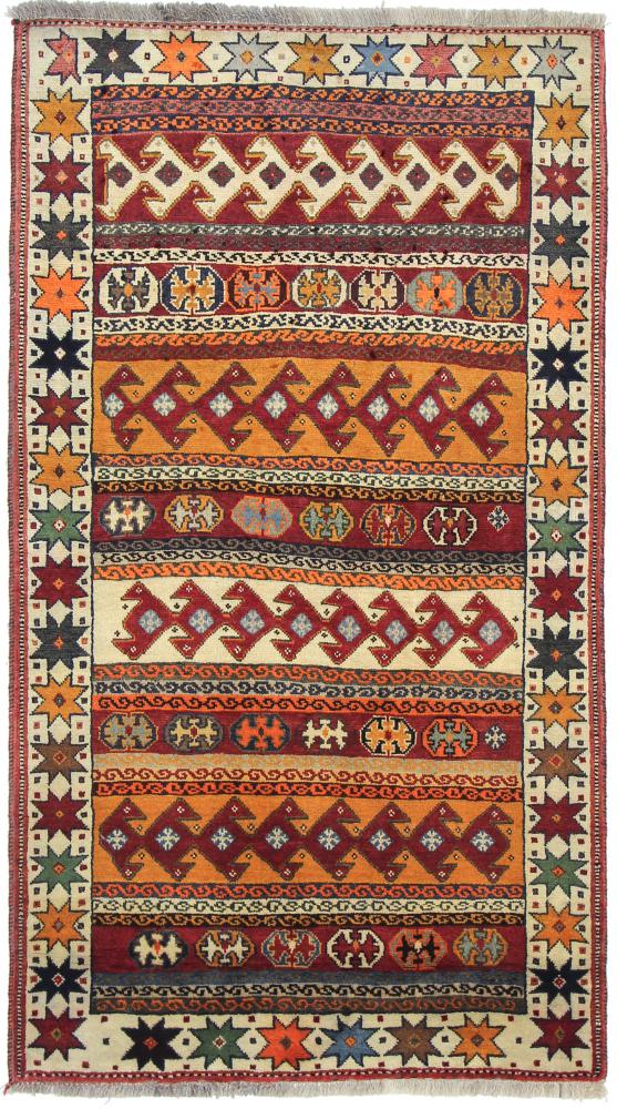 Tapete persa Ghashghai 182x106 182x106, Tapete persa Atado à mão