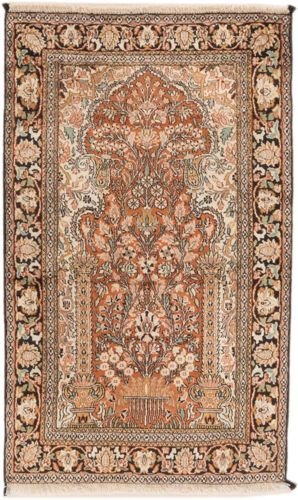 Ινδικό χαλί Kashmir 125x75 125x75, Περσικό χαλί Οι κόμποι έγιναν με το χέρι