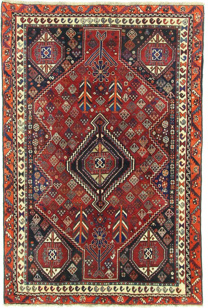 Tappeto persiano Shiraz 194x129 194x129, Tappeto persiano Annodato a mano