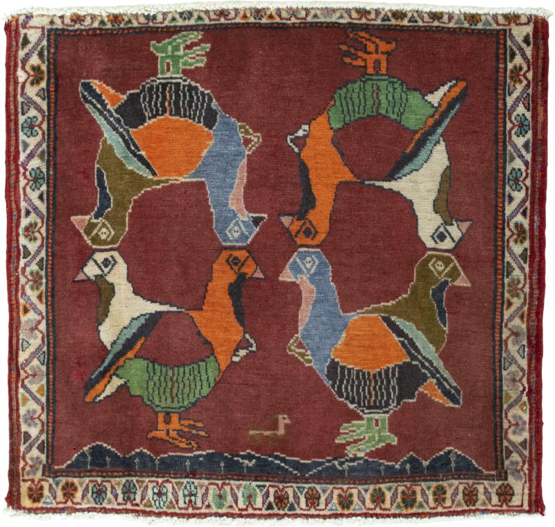 Persian Rug Shiraz 60x64 60x64, Persian Rug Knotted by hand