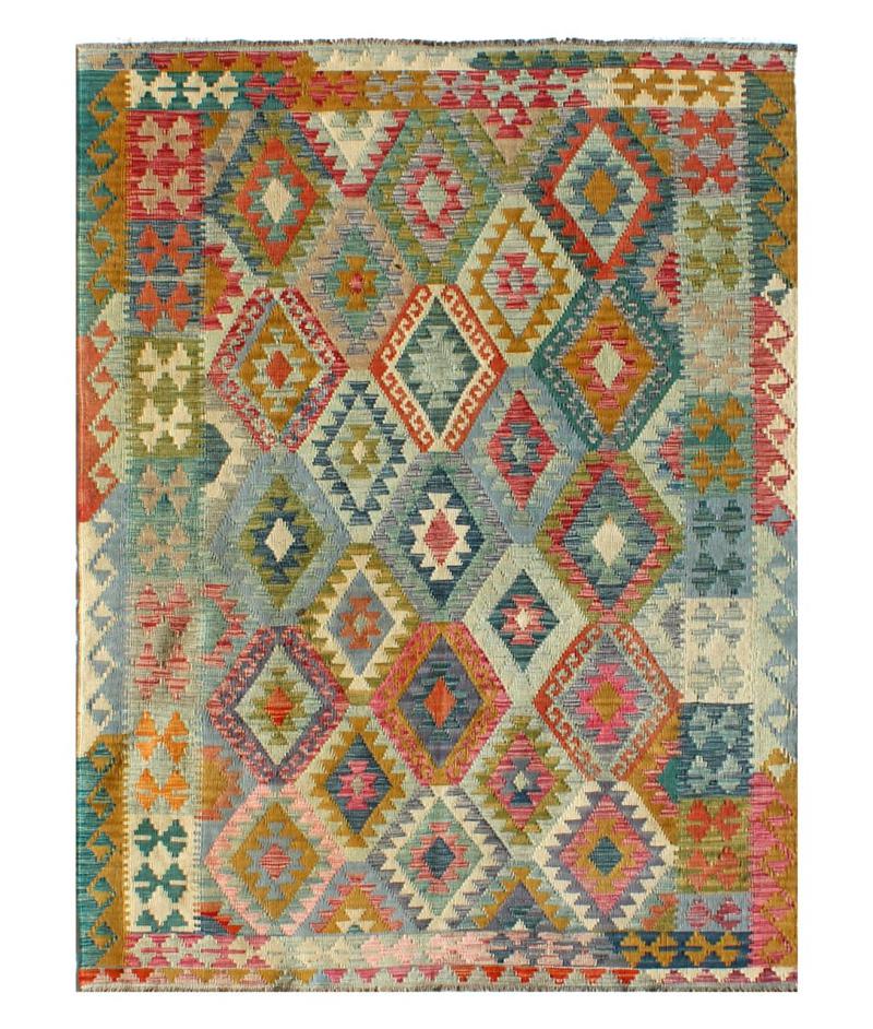 Afghan rug Kilim Afghan 8'6"x6'0" 8'6"x6'0", Persian Rug Woven by hand