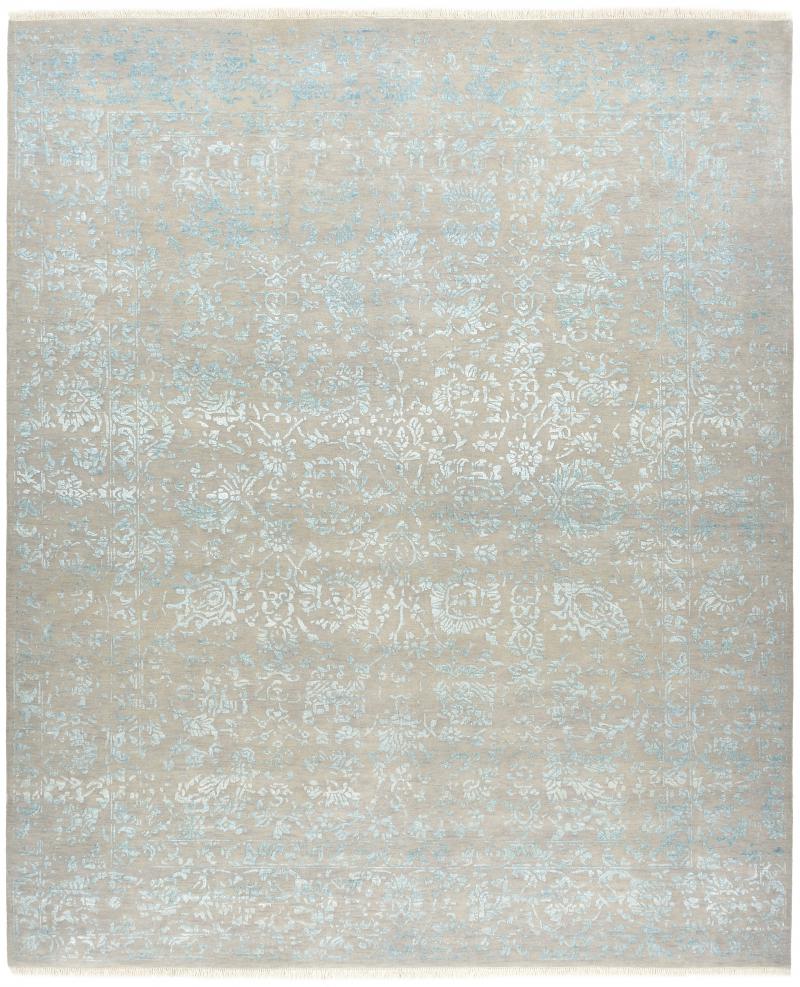 Indo rug Sadraa 9'10"x8'1" 9'10"x8'1", Persian Rug Knotted by hand