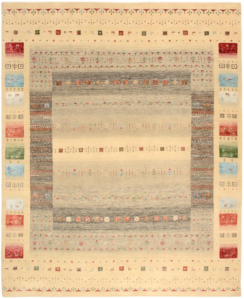 Indiai szőnyeg Gabbeh Loribaft Design 8'4"x6'7" 8'4"x6'7", Perzsa szőnyeg Kézzel csomózva