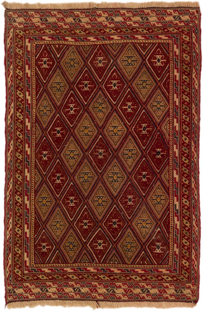 Afghan rug Kilim Sumak 125x81 125x81, Persian Rug Knotted by hand