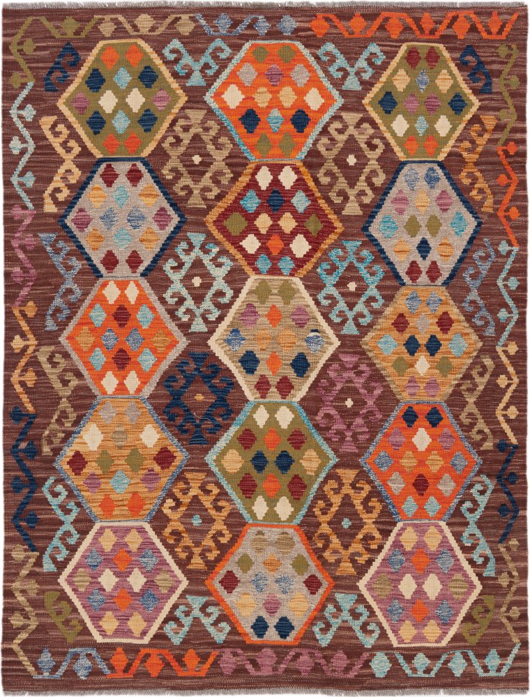 Afghan rug Kilim Afghan 6'5"x4'11" 6'5"x4'11", Persian rug Handwoven