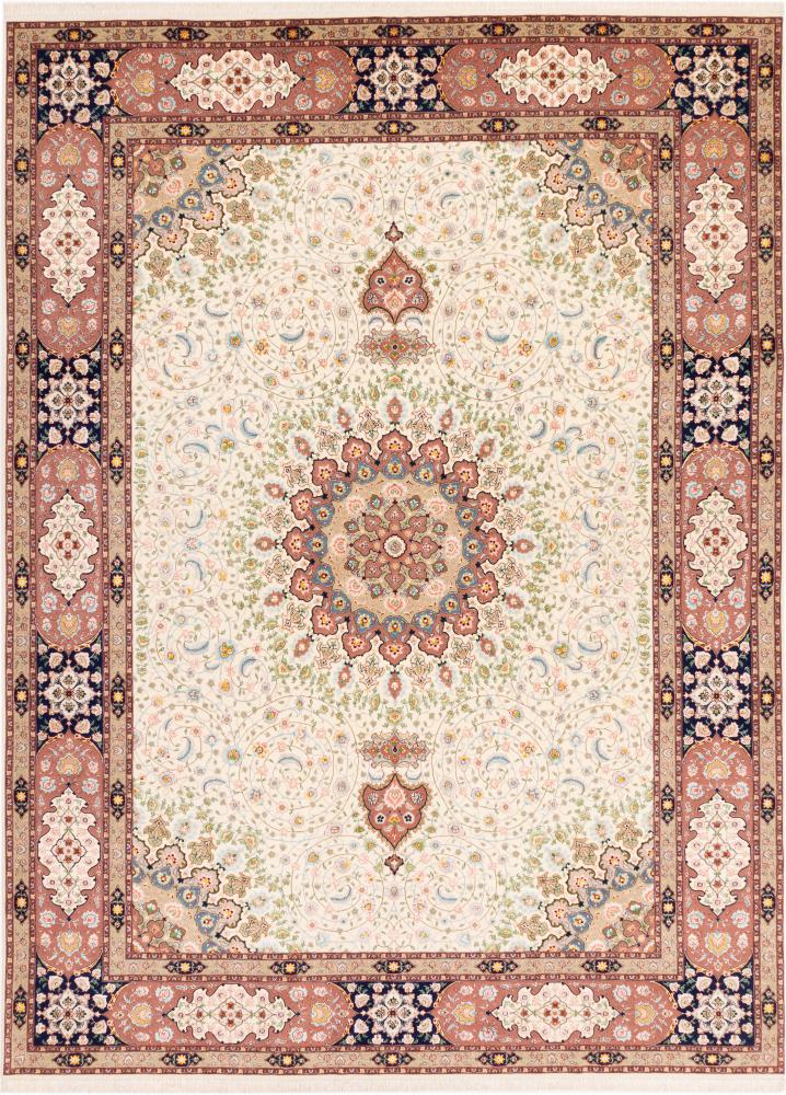Tapis persan Tabriz 60Raj 405x296 405x296, Tapis persan Noué à la main