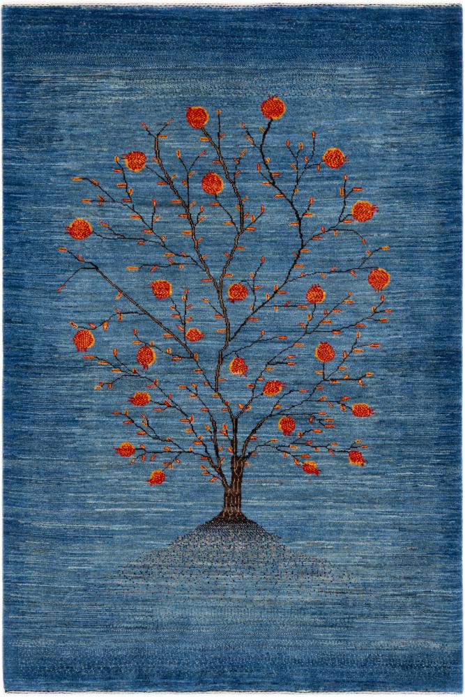 Persian Rug Persian Gabbeh Loribaft Atash 5'11"x3'11" 5'11"x3'11", Persian Rug Knotted by hand