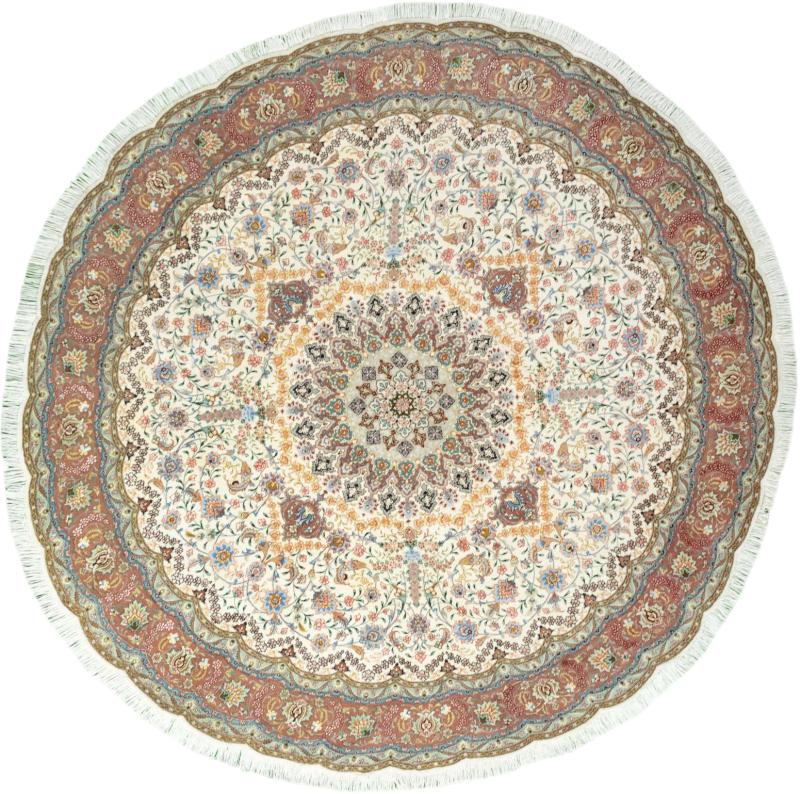 Tapete persa Tabriz 50 Raj 258x253 258x253, Tapete persa Atado à mão