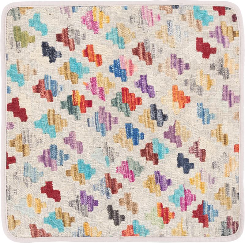Afghan rug Kilim Afghan Cushion Cover 50x50 50x50, Persian Rug Knotted by hand