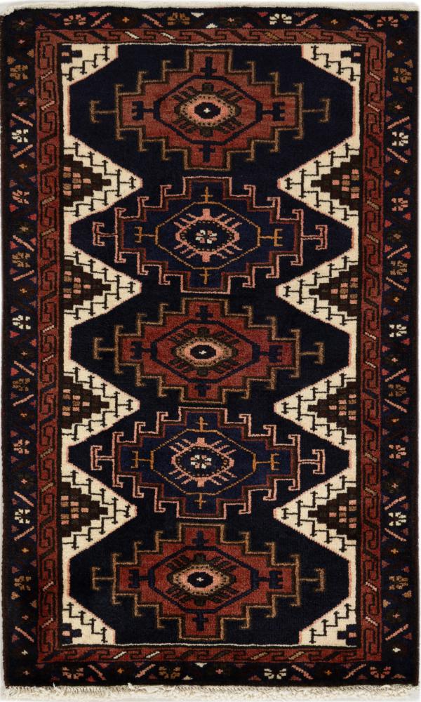 Covor persan Khamseh 126x78 126x78, Covor persan Lucrate de mână