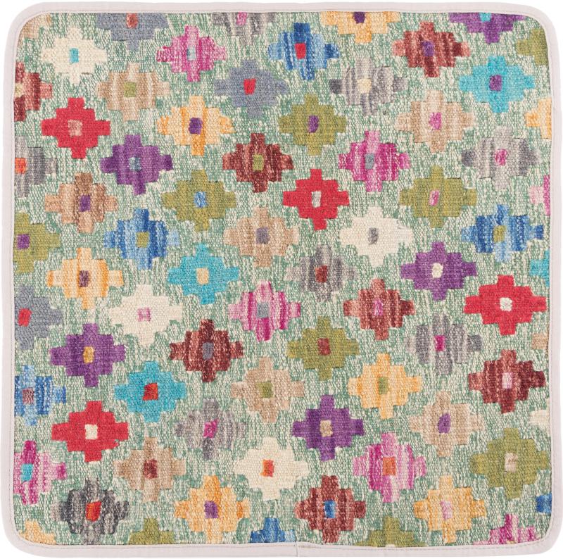 Afghan rug Kilim Afghan Cushion Cover 50x50 50x50, Persian Rug Knotted by hand