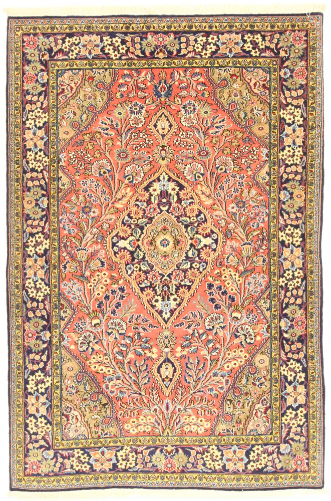 Tapete persa Ghom 206x139 206x139, Tapete persa Atado à mão