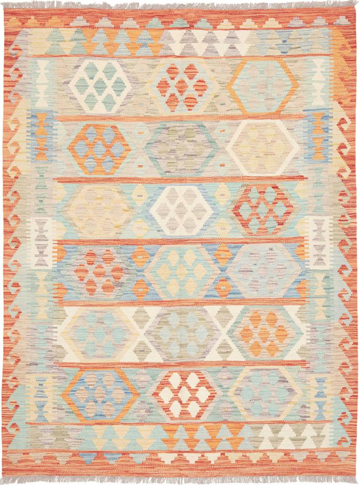 Tapis afghan Kilim Afghan 196x148 196x148, Tapis persan Tissé à la main